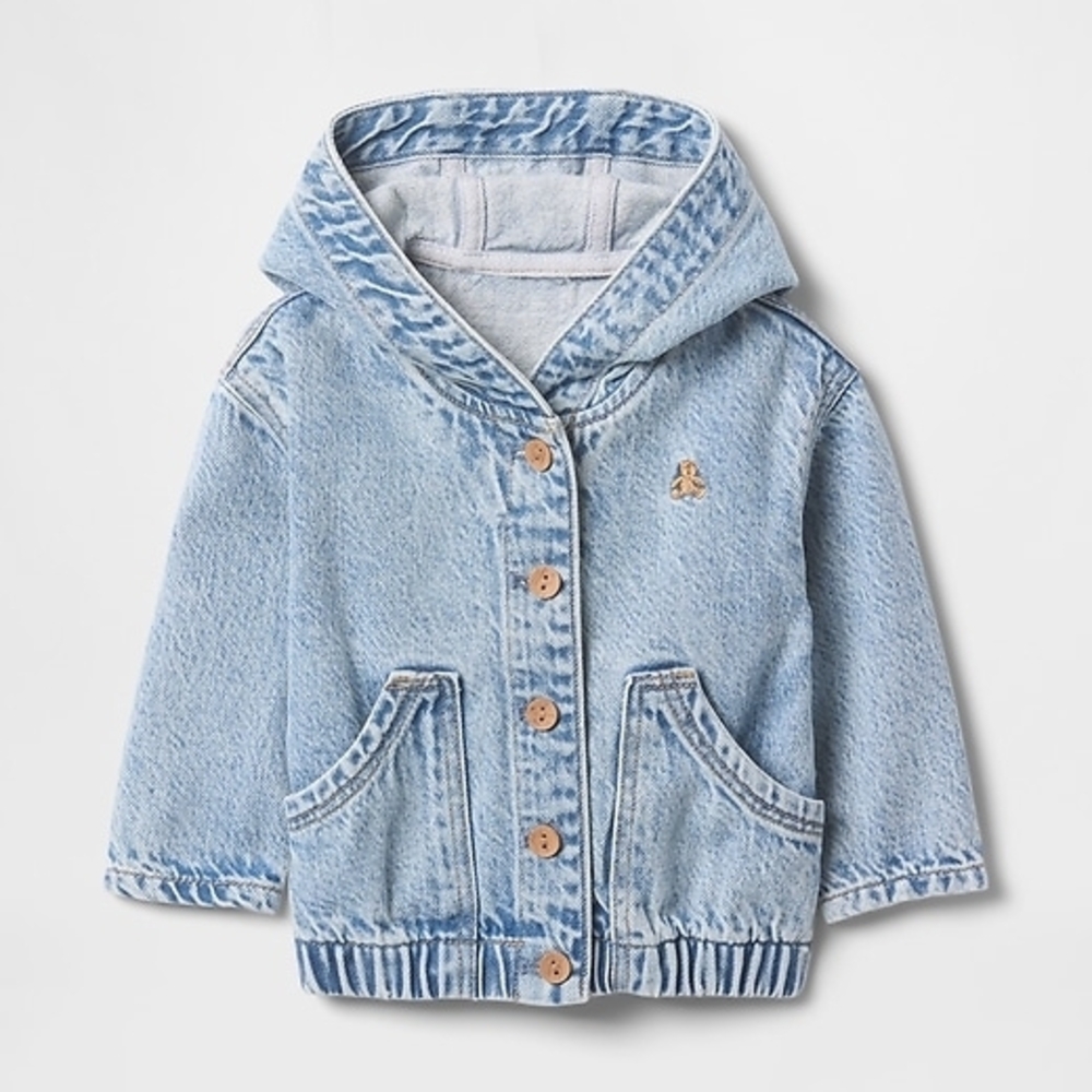 GAP Baby UltraSoft Denim Bear Jacket